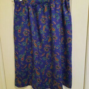 100% Rayon Skirt With Side Pockets